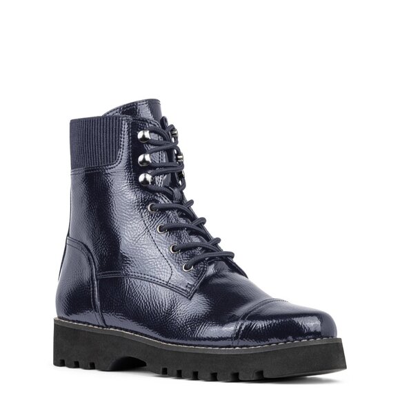 Donald J Pliner Women HALSON Navy Boot Size 6.5 - Picture 1 of 13